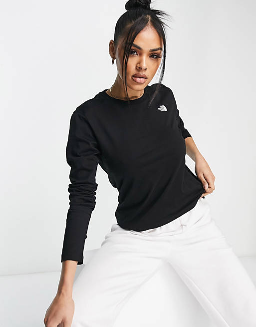 The North Face Simple Dome long sleeve t-shirt in black