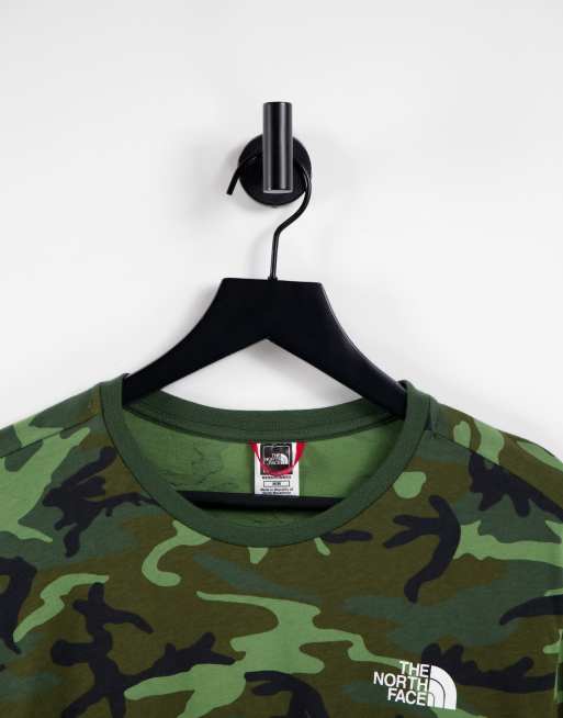 North face camo outlet top