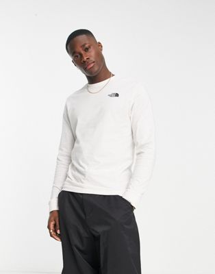 The North Face Simple Dome long sleeve t-shirt in gardenia white / TNF black Exclusive at ASOS - ASOS Price Checker