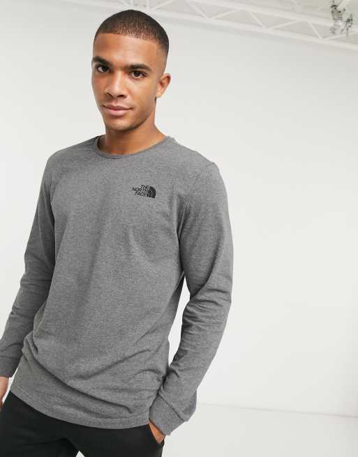 The North Face Simple Dome long sleeve t shirt in gray