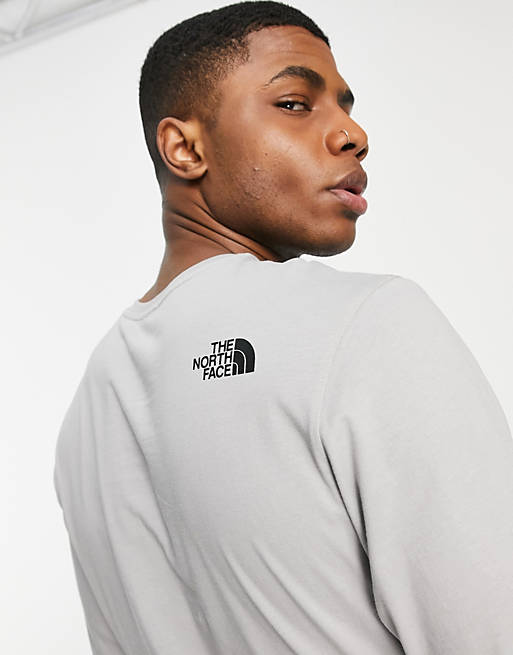  The North Face Simple Dome long sleeve t-shirt in grey Exclusive at  