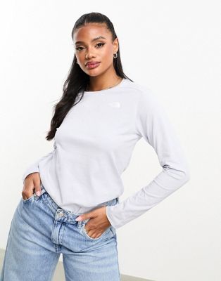 The North Face Simple Dome long sleeve t-shirt in pale blue