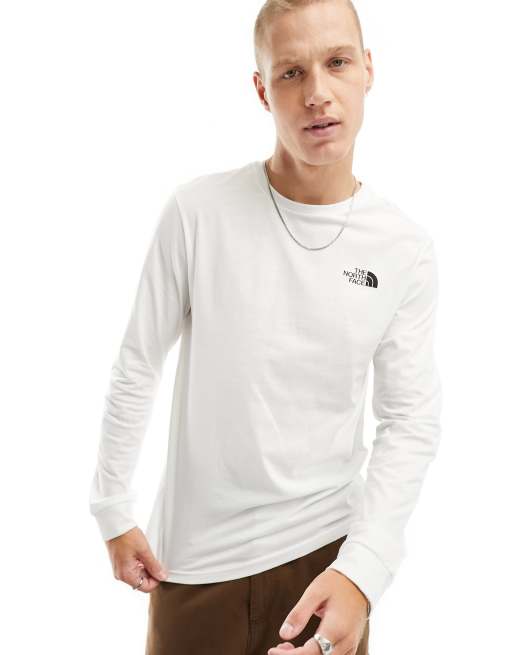 The North Face Simple Dome long sleeve t-shirt in white | ASOS