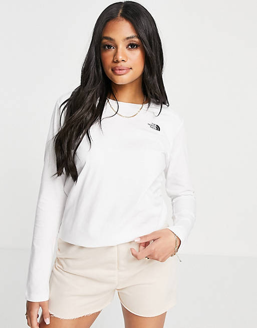 Designer Brands The North Face Simple Dome long sleeve t-shirt in white 