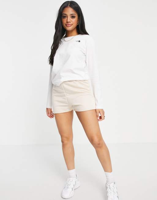 The North Face Simple Dome long sleeve t-shirt in white, 4 of 4