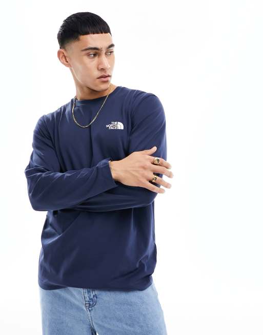 The North Face – Simple Dome – Marinblå t-shirt med lång ärm och logga