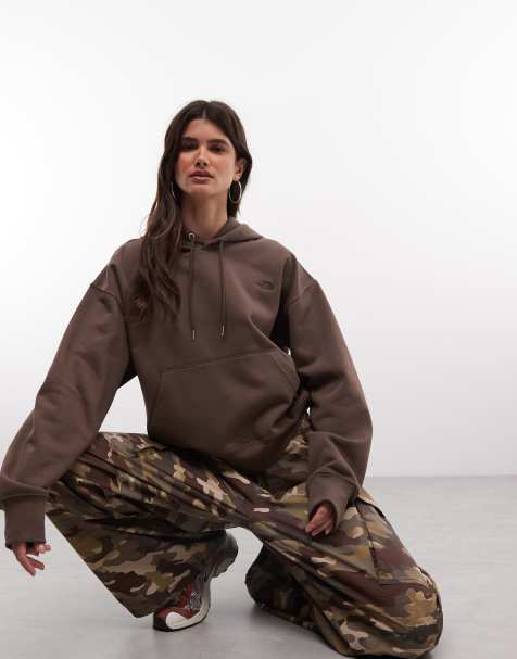 The North Face Simple Dome Oversize-Hoodie mit Grafik in Braun - view 1