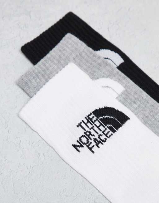 The North Face - Simple Dome - Pakke med 3 par hvide grå og sorte sokker med logo, 3 af 4