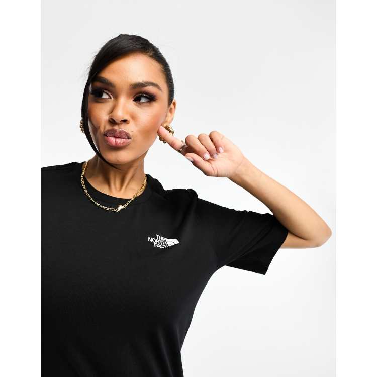 Womens black north store face t shirt