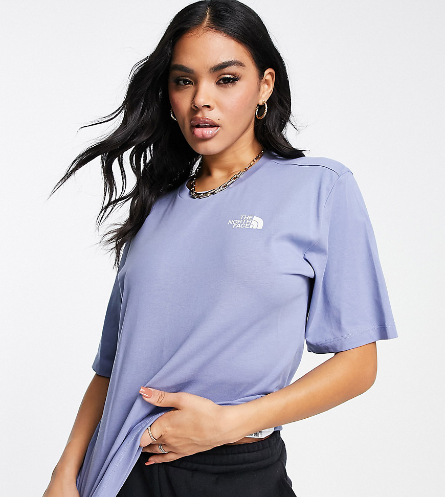 The North Face Simple Dome relaxed fit t-shirt in blue Exclusive at ASOS