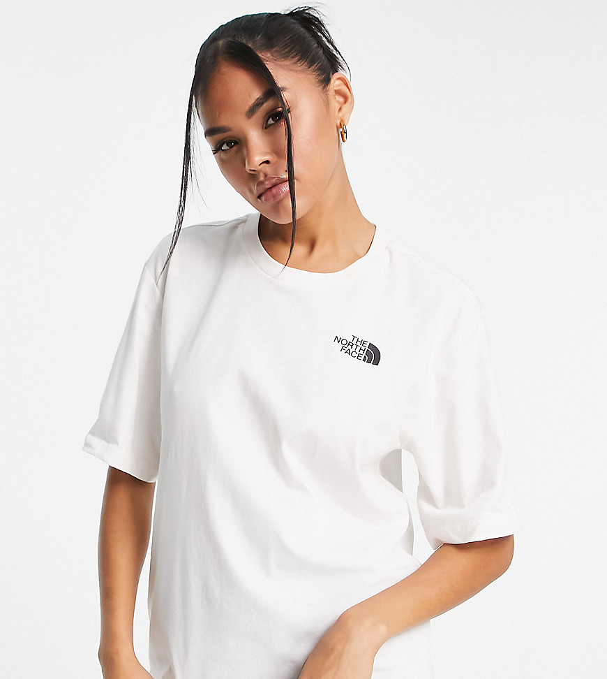 the north face simple dome relaxed fit t-shirt in cream exclusive at asos-white
