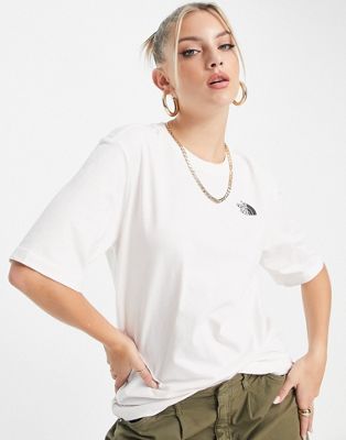 The North Face Simple Dome relaxed fit t-shirt in white Exclusive at ASOS