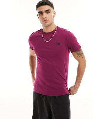 The North Face Simple Dome t-shirt in burgundy - ASOS Price Checker