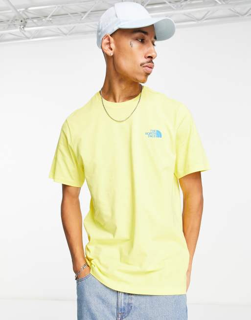 Yellow north face deals t shirt