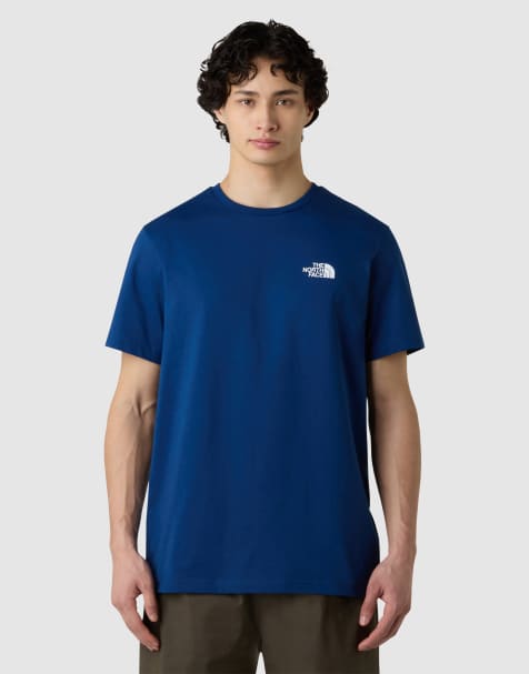 The North Face Simple dome t-shirt in estate blue/tnf white