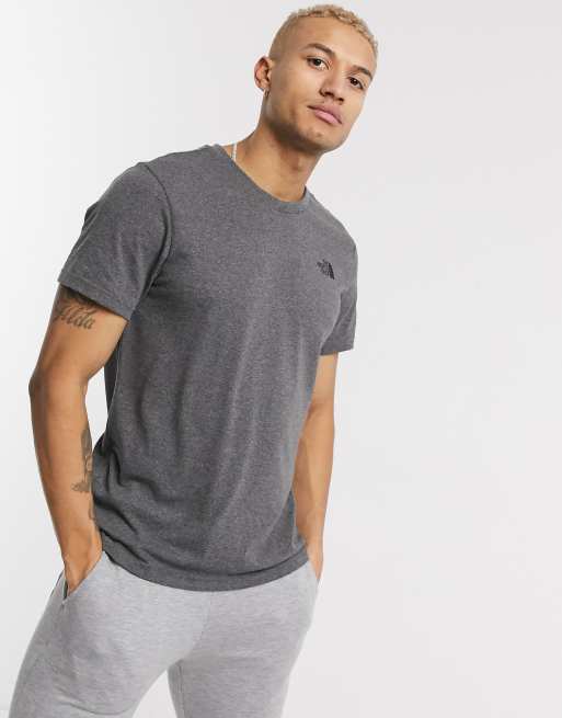 The north face hot sale grey t shirt