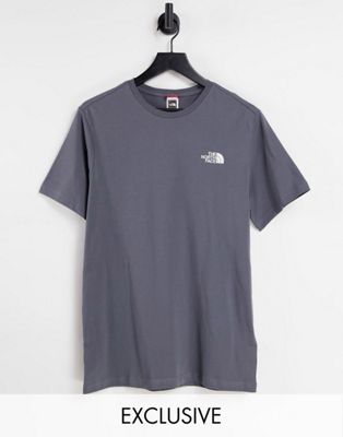 The North Face Simple Dome t-shirt in grey Exclusive at ASOS