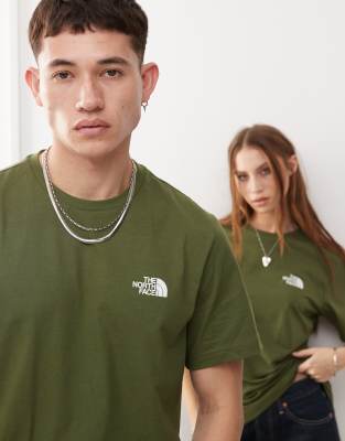 The North Face - Simple Dome - T-Shirt in Khaki mit Logo-Grün