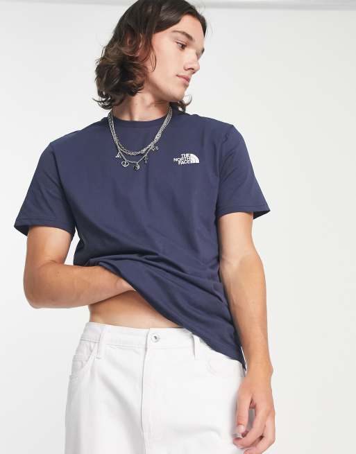 Navy north face hot sale t shirt