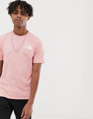 mens pink north face t shirt