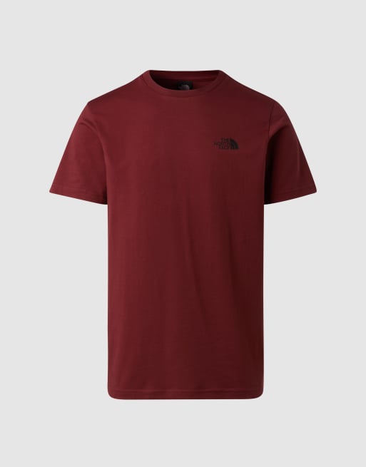The North Face Simple dome t-shirt in sumac-tnf black, 3 of 4