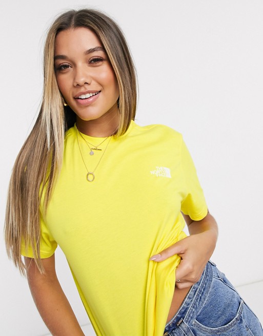 The North Face Simple Dome t-shirt in yellow