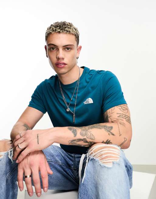 The North Face - Simple Dome - T-shirt met klein logo in blauw, exclusief bij ASOS