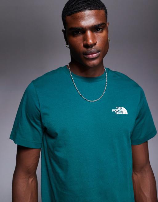 The North Face - Simple Dome - T-shirt verde scuro con logo sul petto, 2 di 4
