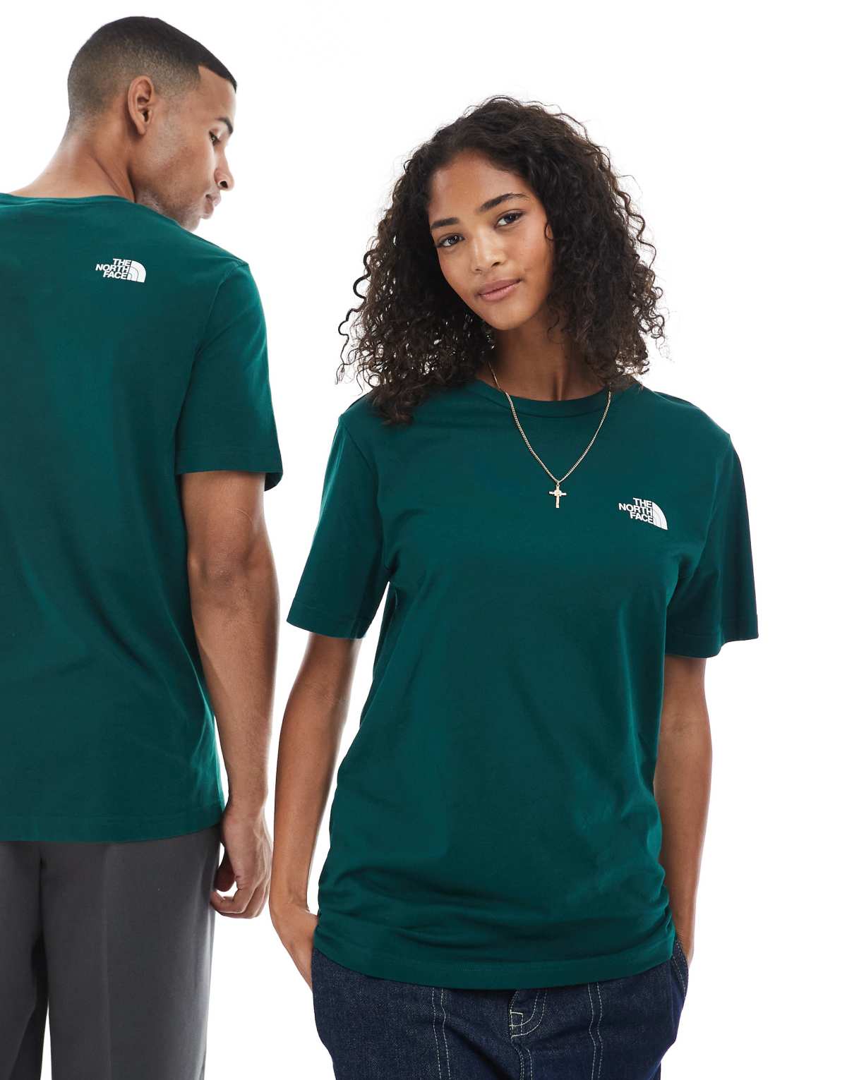 The North Face Simple Dome unisex logo t-shirt in green