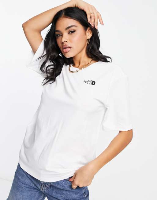 The North Face – Simple Dome – Vit avslappnad t-shirt, endast hos ASOS