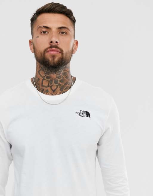 The North Face – Simple Dome – Vit långärmad t-shirt, 3 av 4