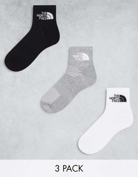 The North Face – Simple Dome – Vita, grå och svarta ankelstrumpor med logga, 3-pack - view 1