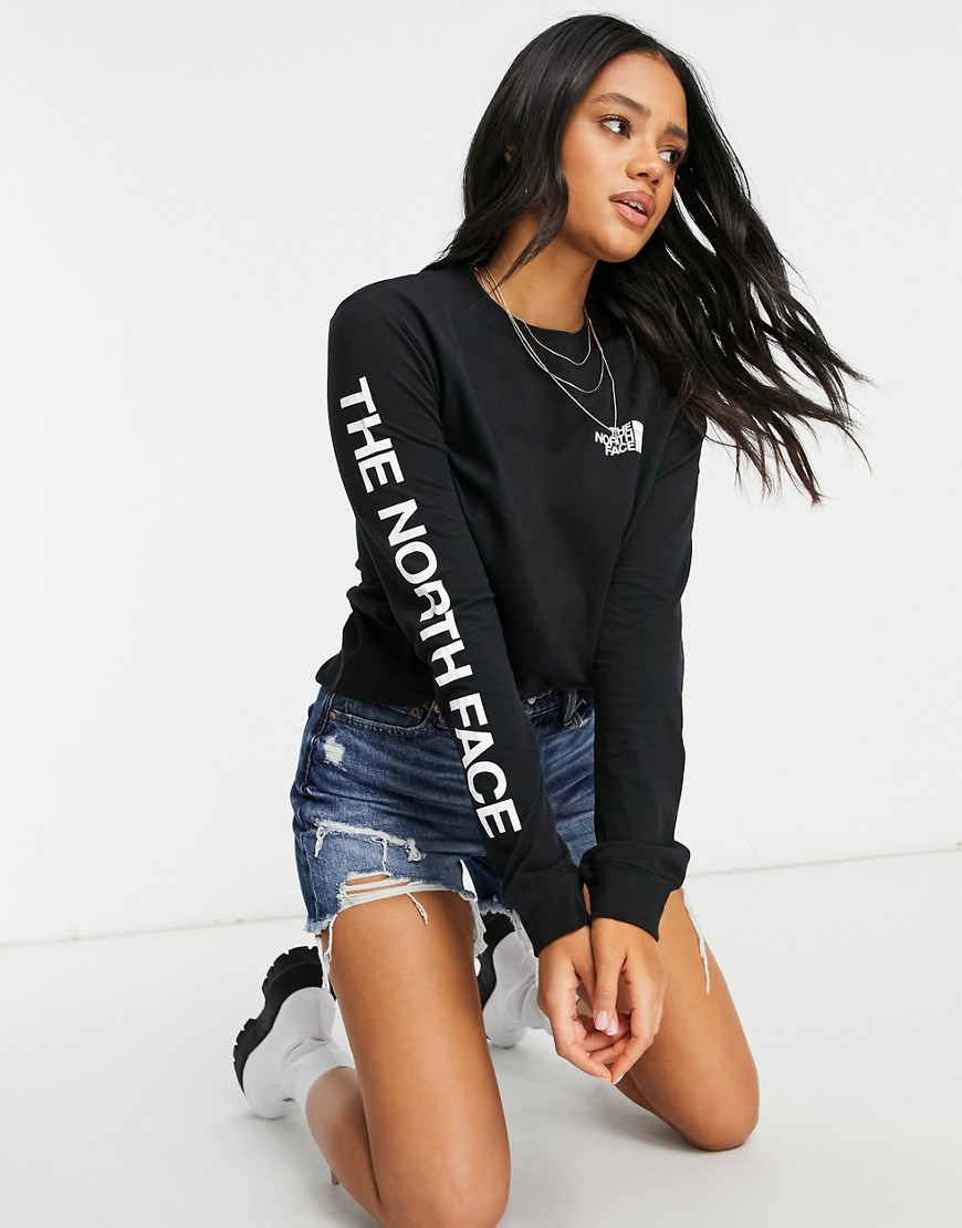 The North Face Simple Logo long sleeve t-shirt in black