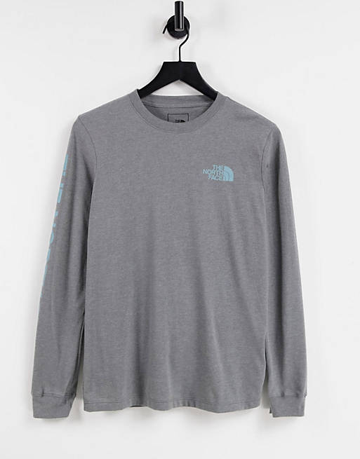 The North Face Simple Logo long sleeve T-shirt in gray