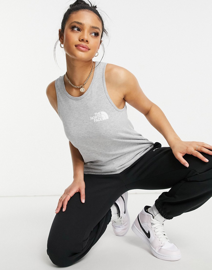 The North Face Simple Logo tank top in gray