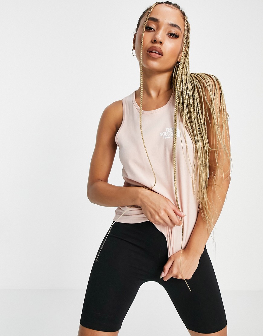 The North Face Simple Logo tank top in light pink