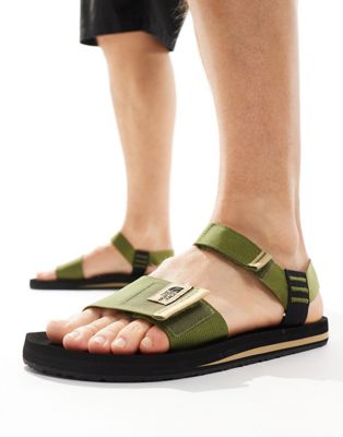 The North Face Skeena logo sandal in olive