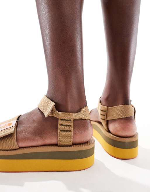 The North Face Skeena platform sandals in sahara/iron bronze