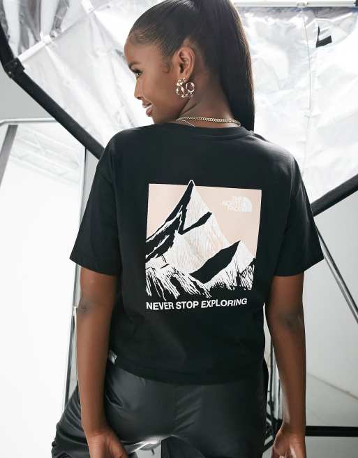 The North Face – Sketch Box – Kurzes T-Shirt in Schwarz mit Rückenprint, exklusiv bei ASOS