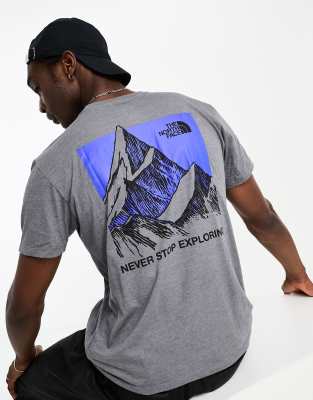 The North Face sketch box t-shirt in gray Exclusive at ASOS