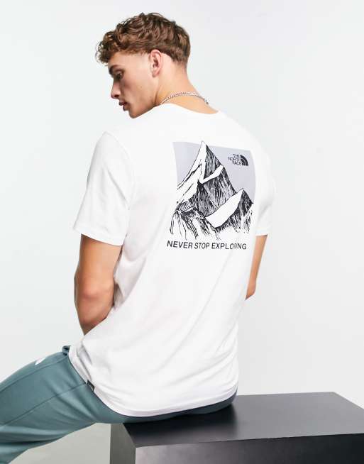 Pekkadillo Kolonel Kalmerend The North Face - Sketch Box - T-shirt met print op de achterkant in wit,  exclusief bij ASOS | ASOS