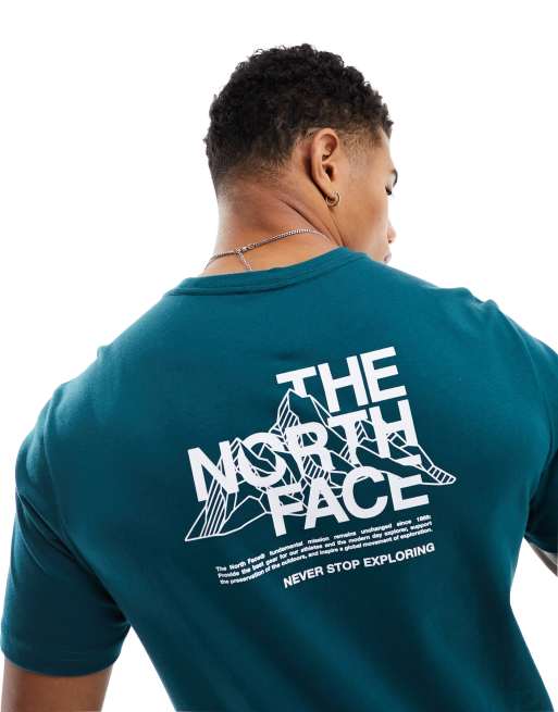  The North Face Sketch t-shirt in green/white