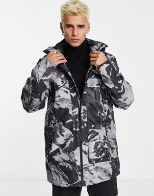 The North Face Ski Balfron insulated ski jacket in black mountain print