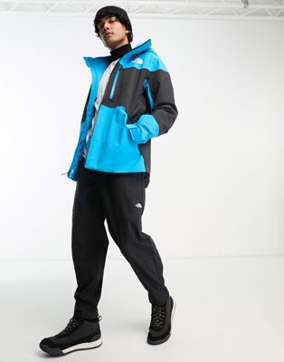 The North Face Ski Chakal insulated DryVent waterproof ski jacket in black and blue