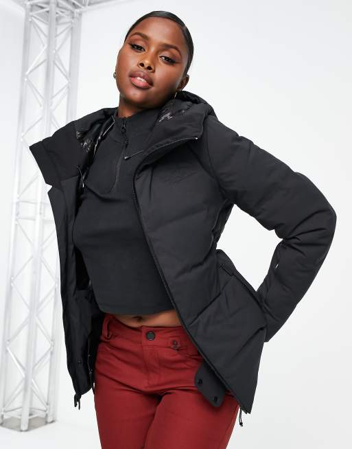 Black fitted hotsell ski jacket