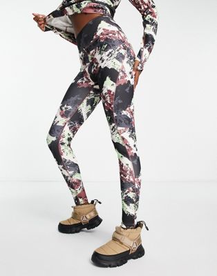 The North Face Ski Dragline baselayer insulated leggings in mountaintop print - ASOS Price Checker