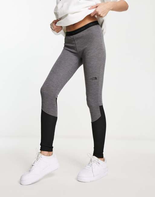 Grey north store face leggings