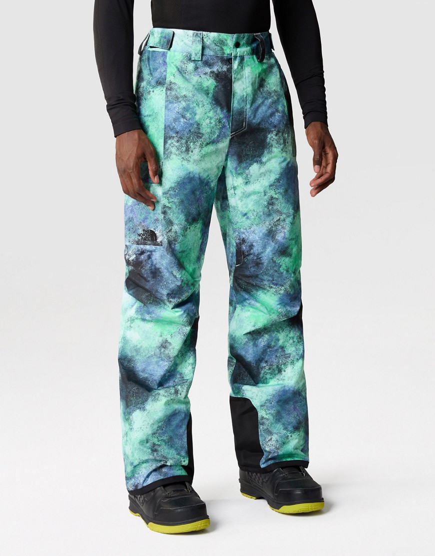 The North Face Ski Freedom insulated trousers in icecap blue faded dye camo