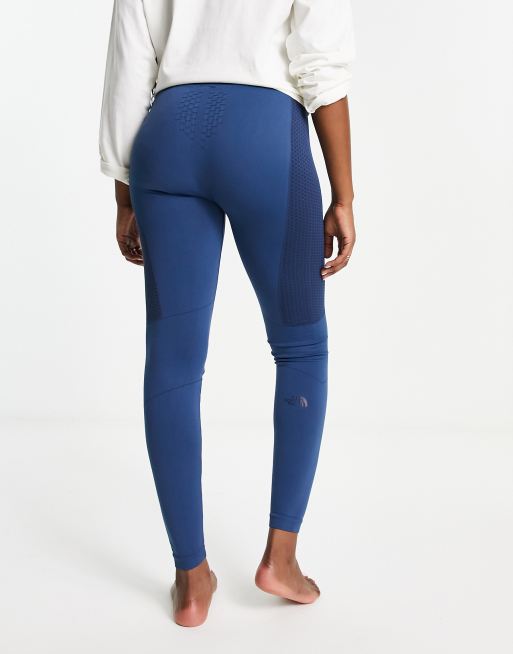 Lindex - Leggings base layer in lana merino a coste neri con ghette