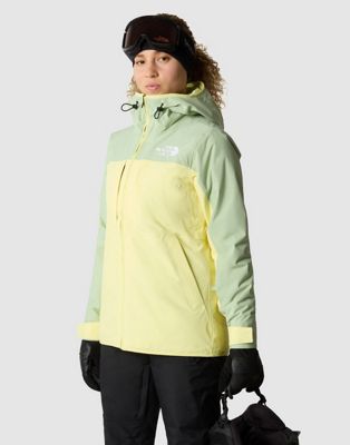 The North Face Ski Namak insulated jacket in sun yellow and misty sage